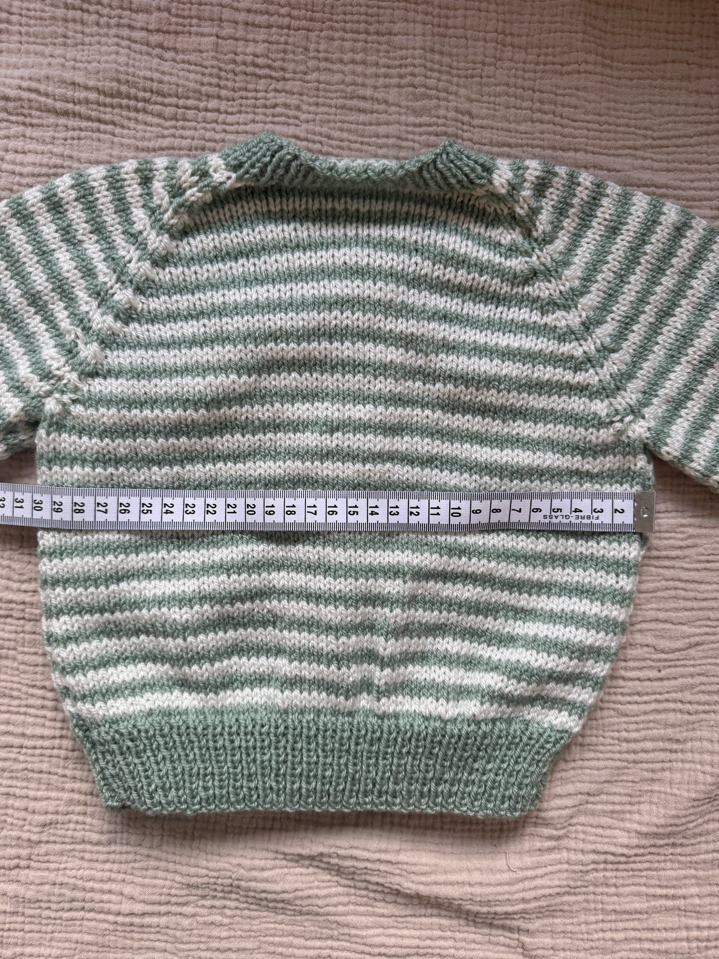 9-15m sage and cream cardigan