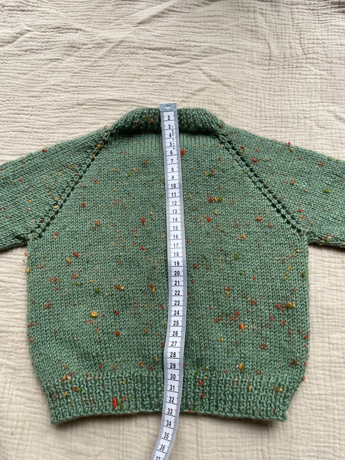 6-12m green fleck cardigan