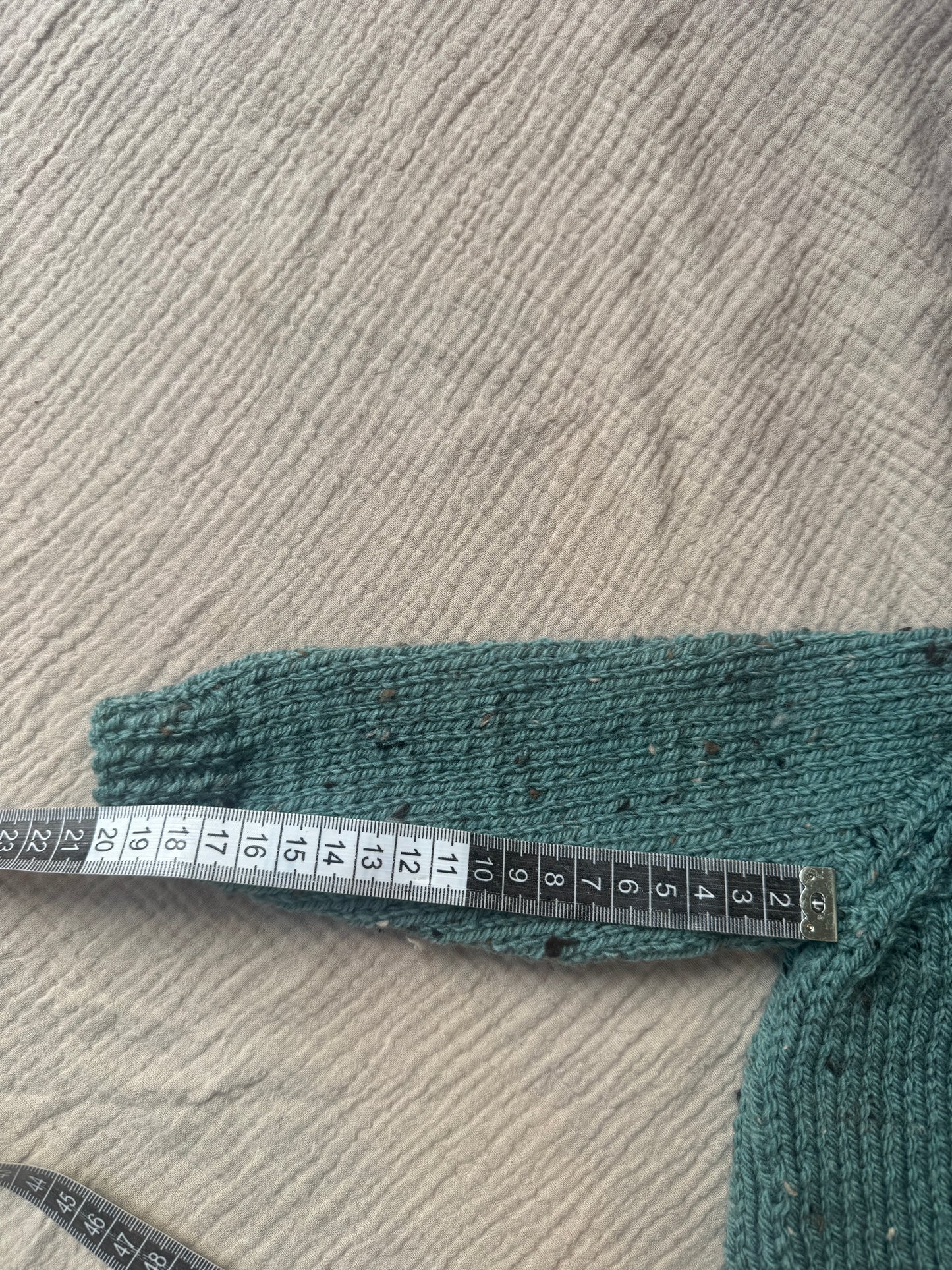 12/18m duck egg blue fleck aran Cardigan