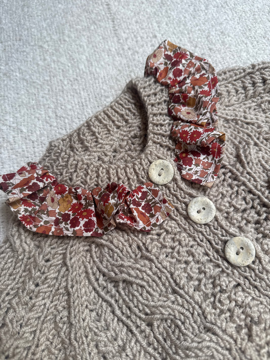 12-18m parchment Aran cardigan