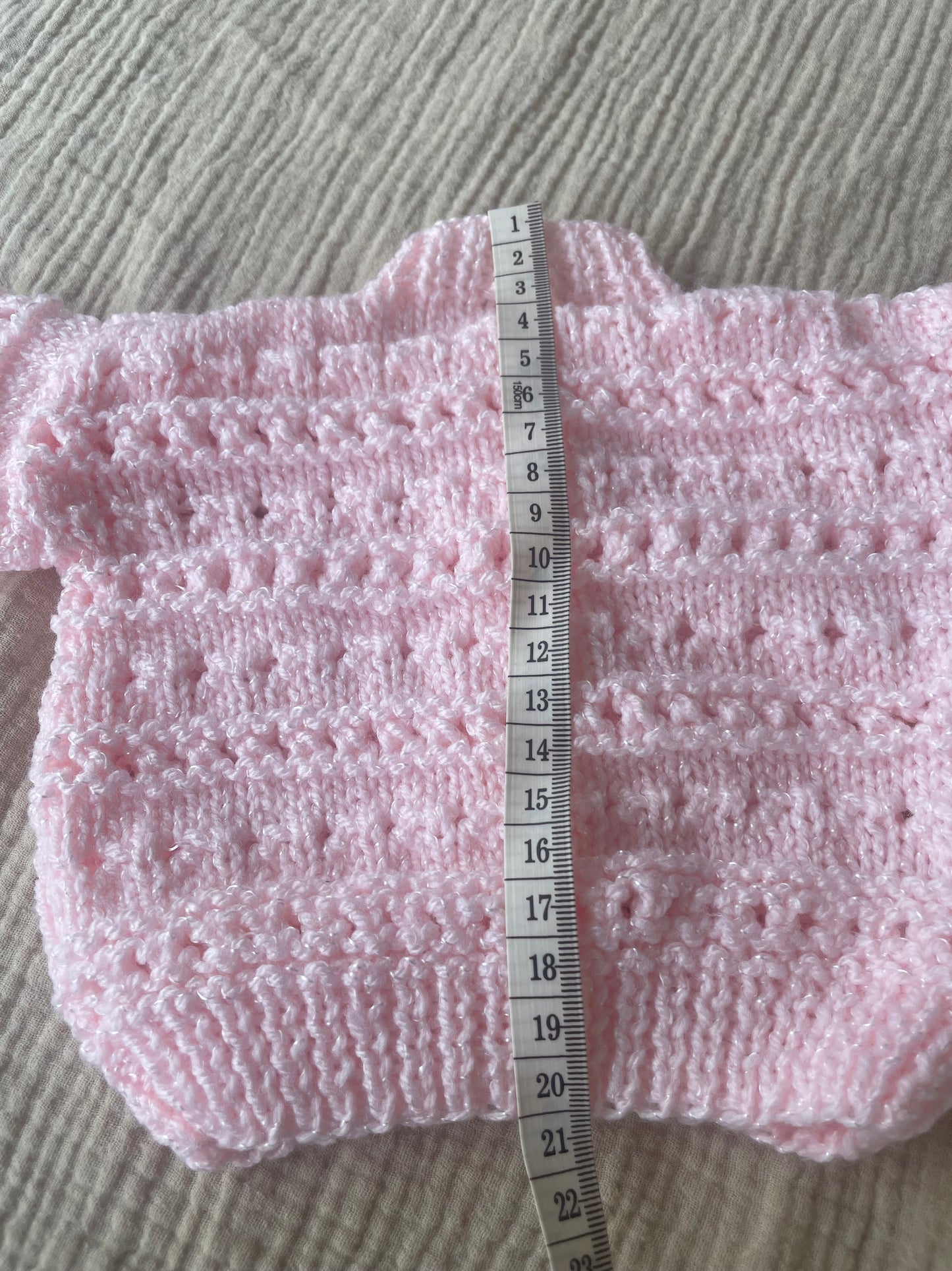 0-1m baby pink cardigan
