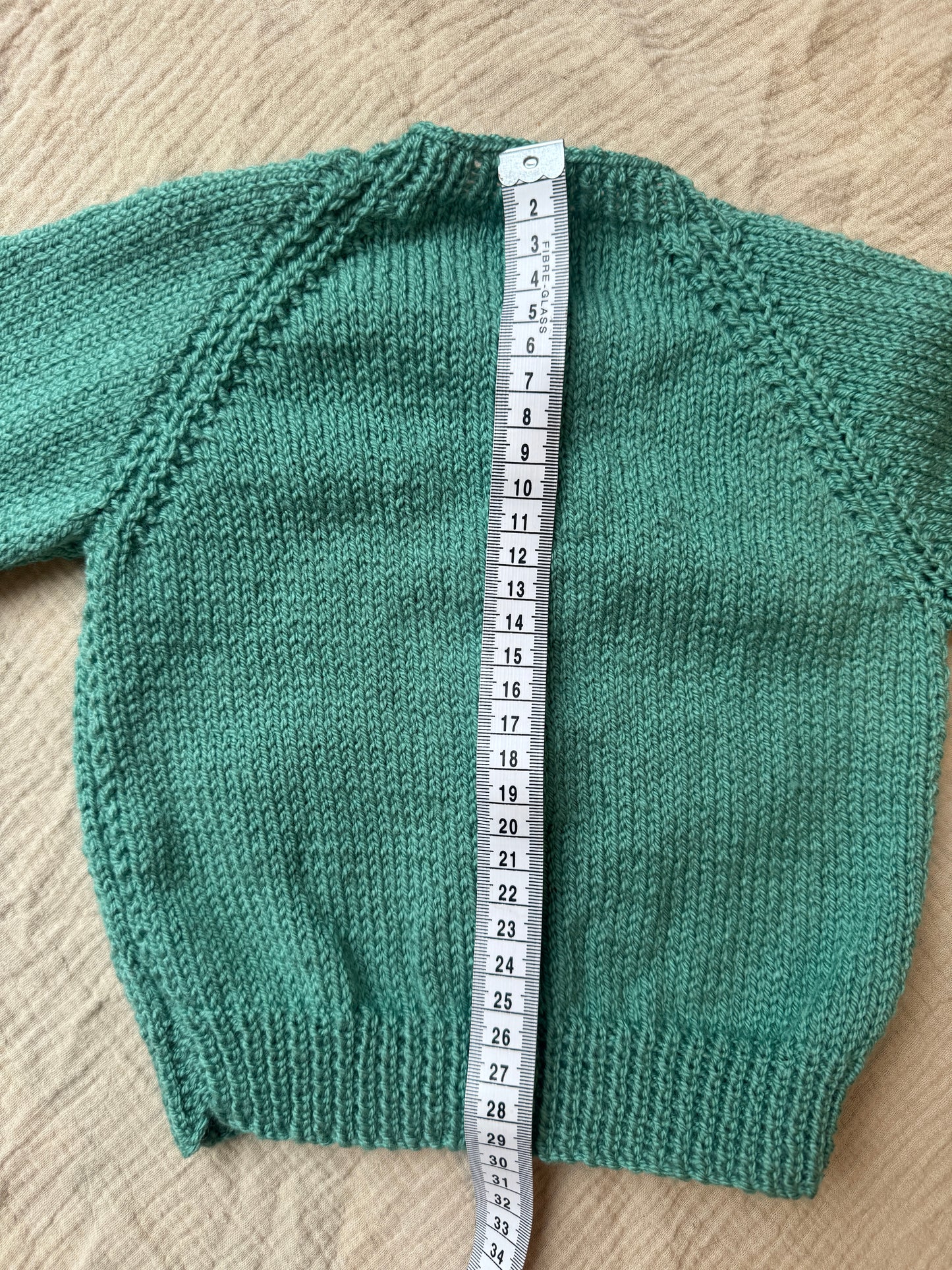 6-12m sage blue cardigan