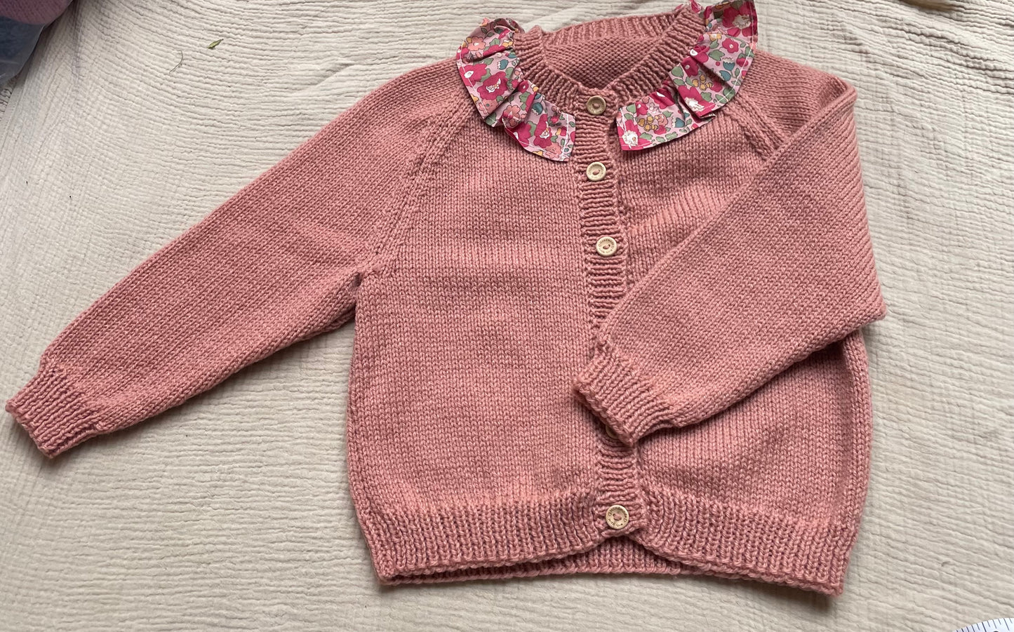 3-4 years clay cardigan with liberty collar