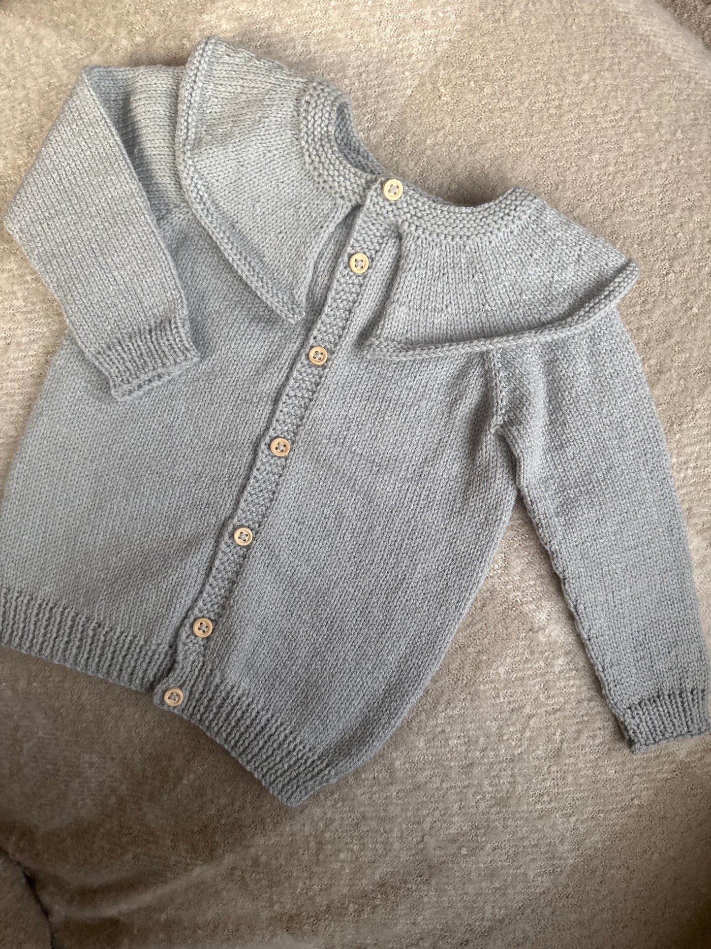 6-12months grey collar cardigan