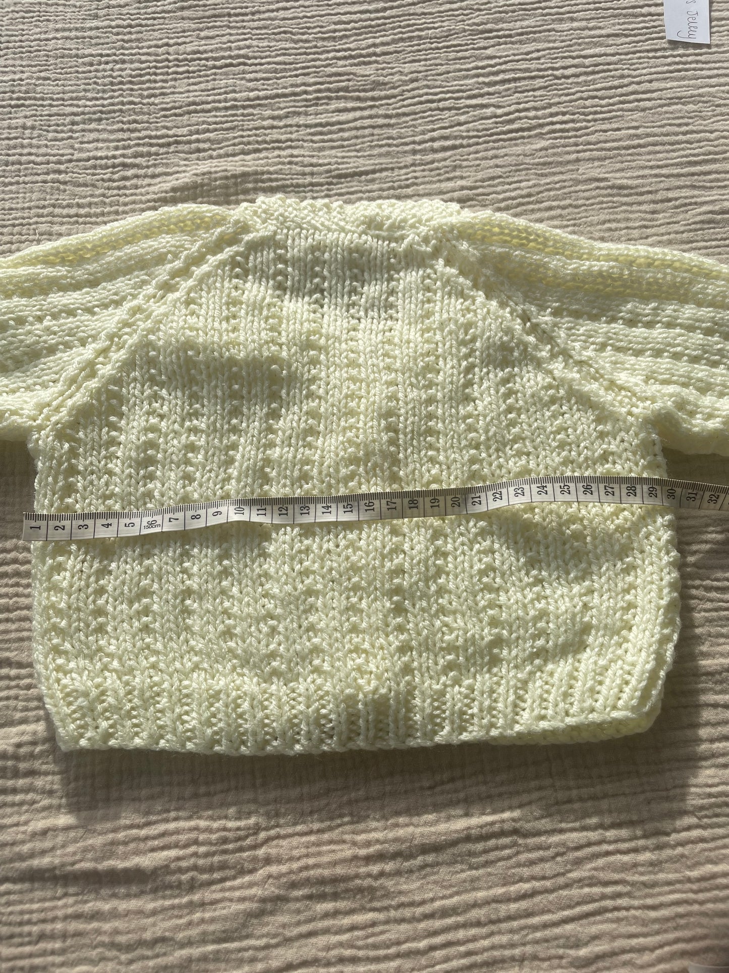 9-12m butter yellow cardigan