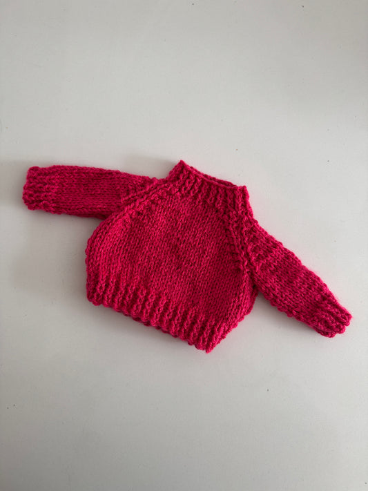 Large jelly cat bright pink jumper