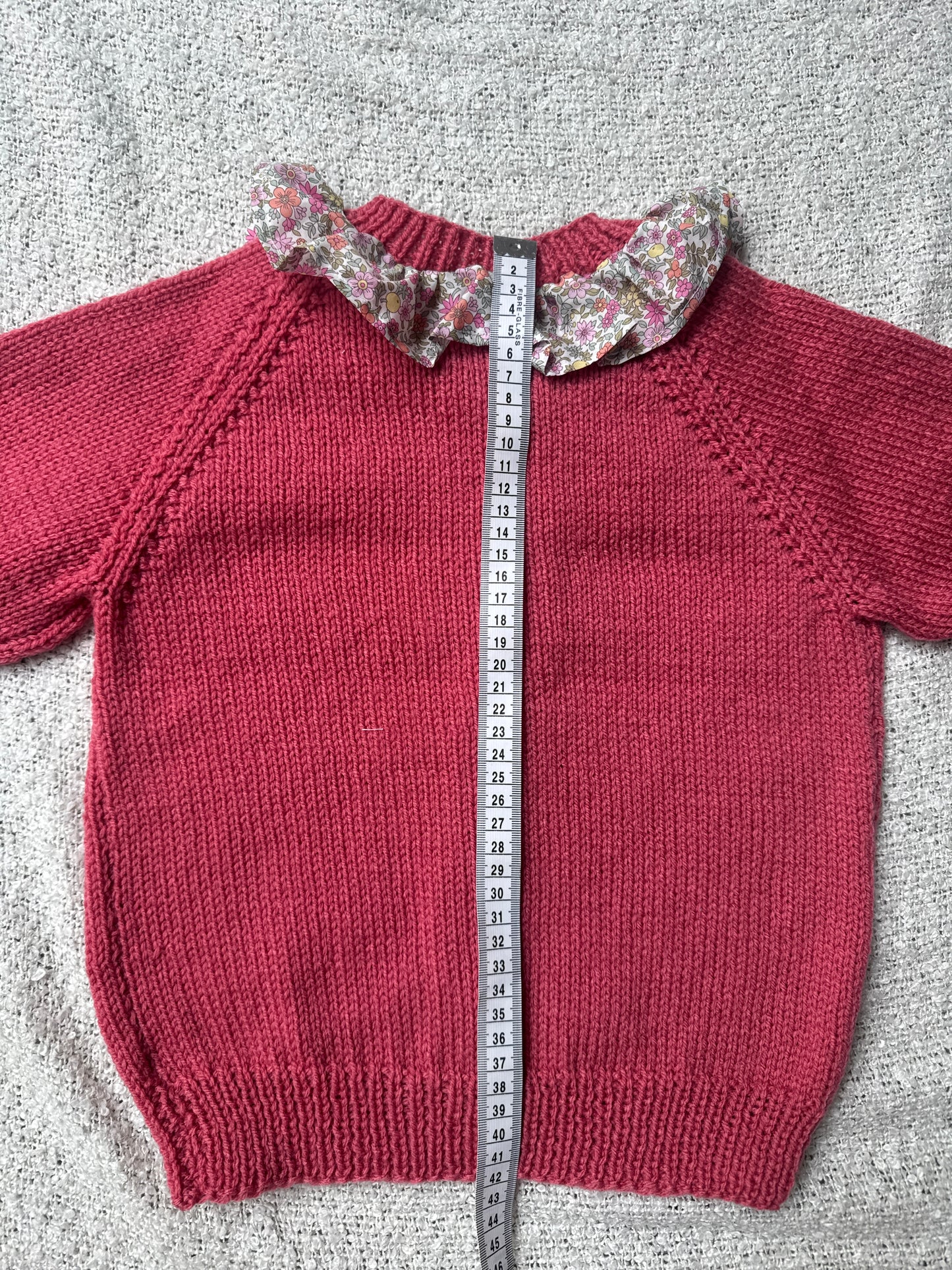 3-4 years rhubarb with liberty collar cardigan