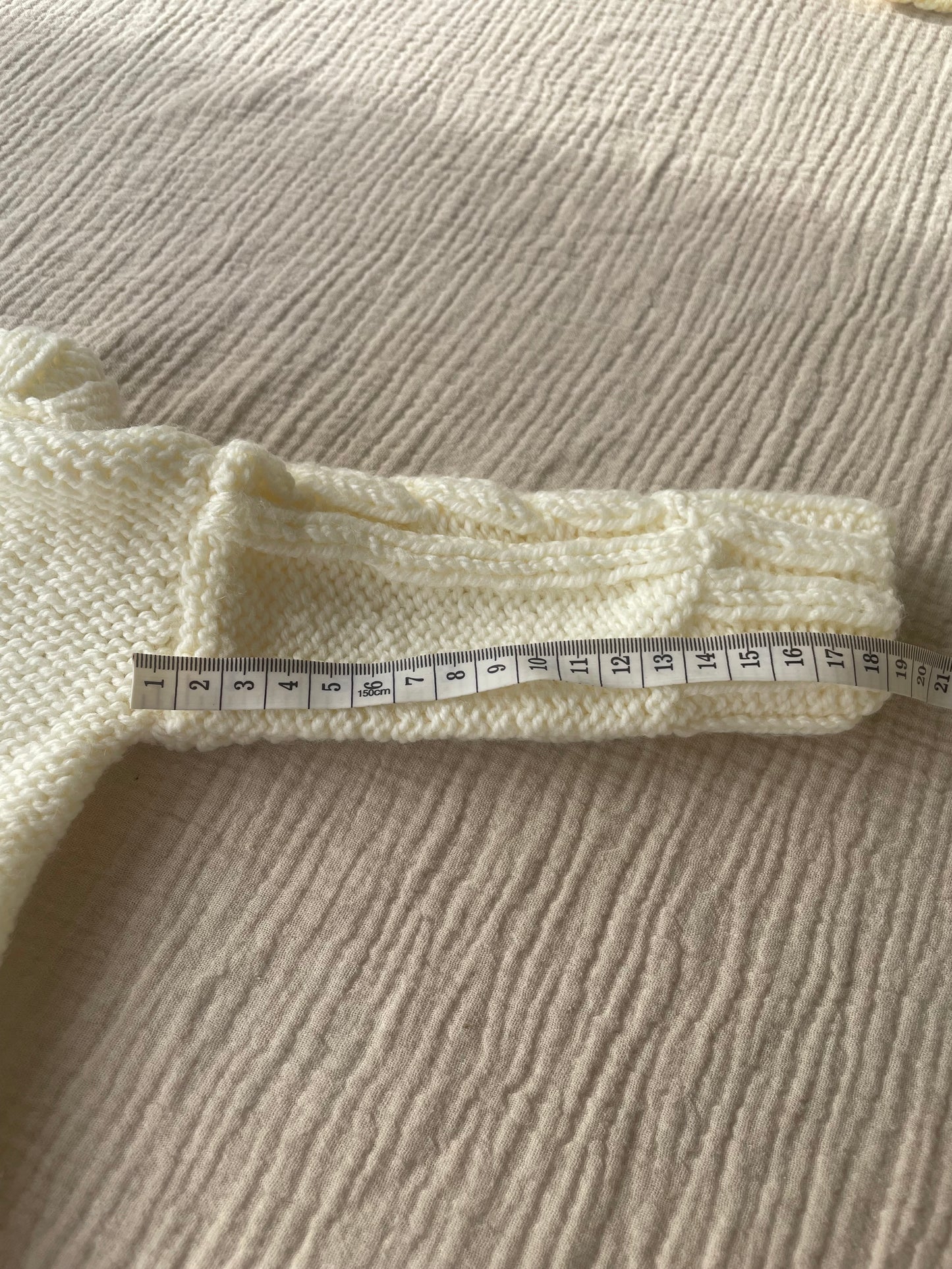 3-6m warm cream cardigan