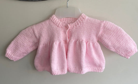 6-12 months light pink and iridescent cardigan