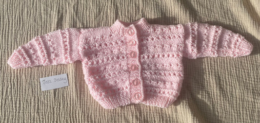 0-1m baby pink cardigan