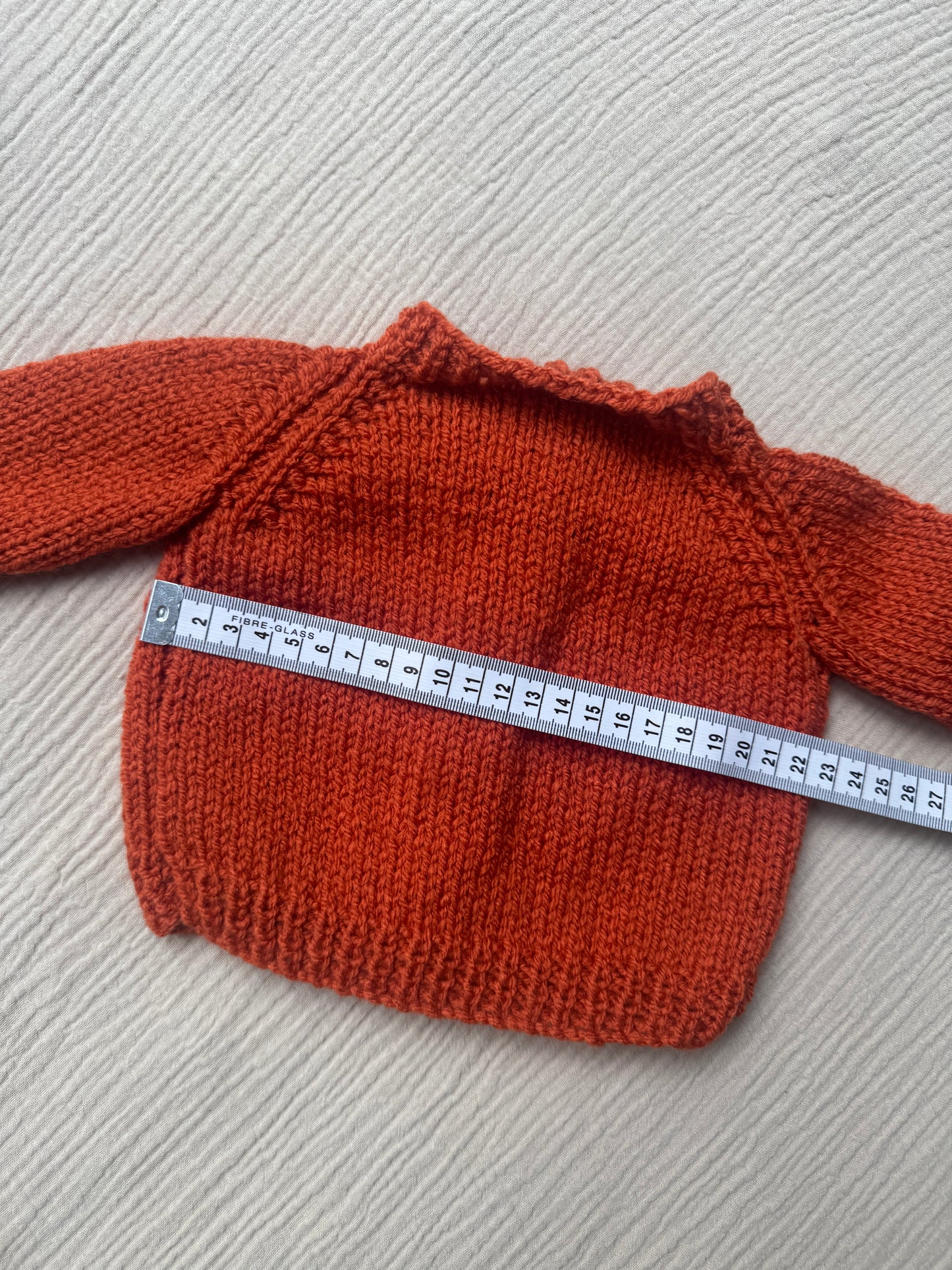 0-3m rust cardigan
