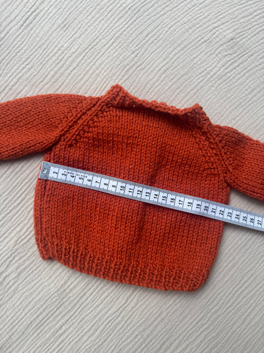 0-3m rust cardigan