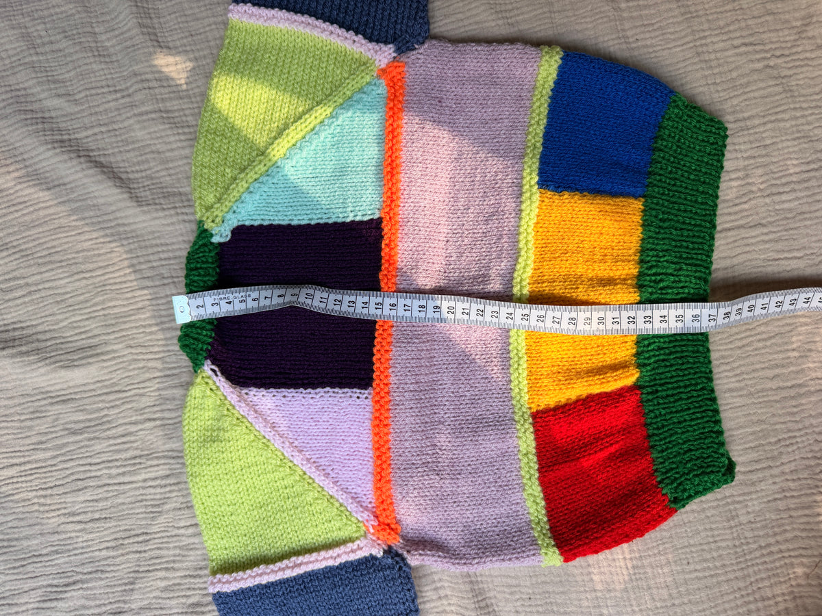 3-4 years colour block cardigan