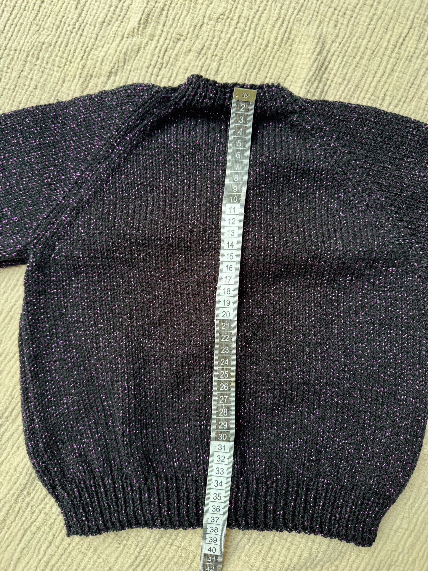 2-3 years purple/black sparkle cardigan