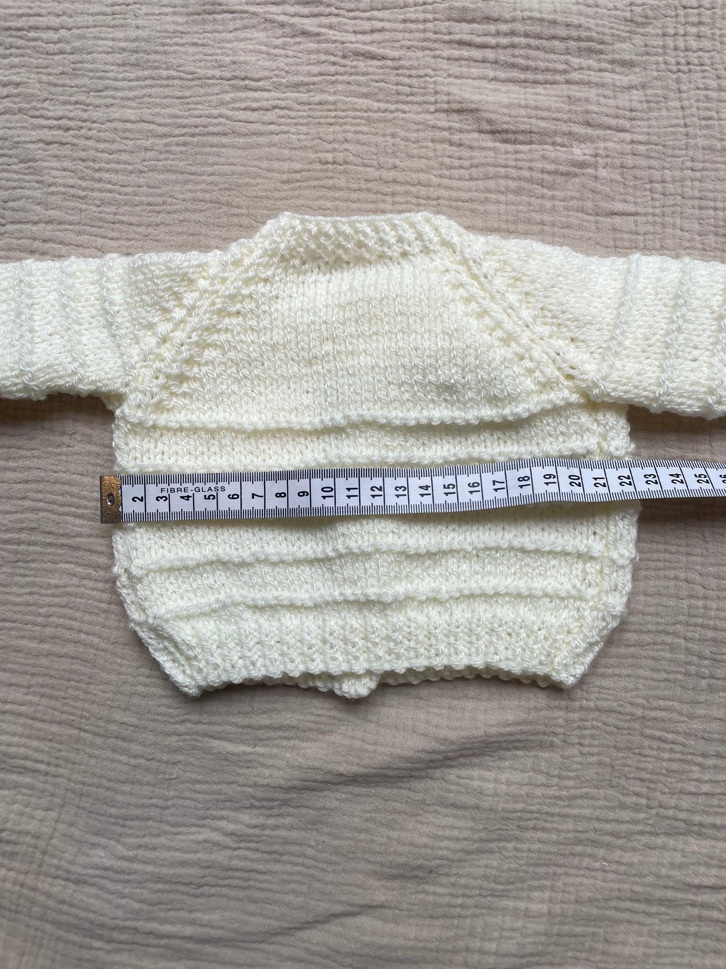 Newborn warm cream cardigan