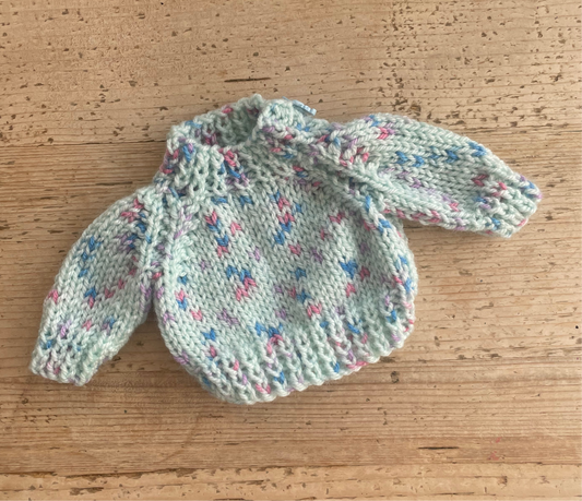 Medium jelly cat light blue  jumper with flecks