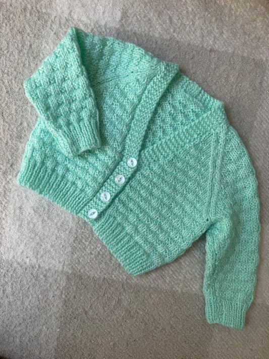 3-6m mint cardigan