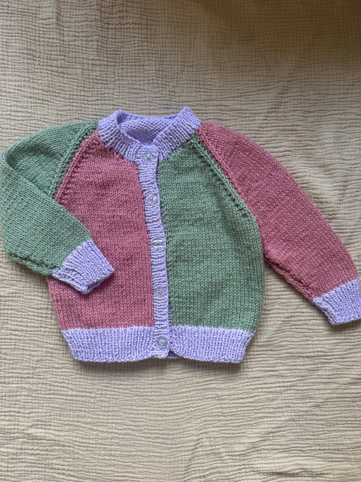 9-15m spring colour block cardigan