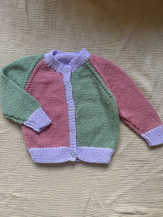 9-15m spring colour block cardigan