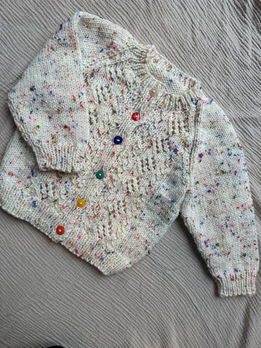 2-3 years multi fleck cardigan