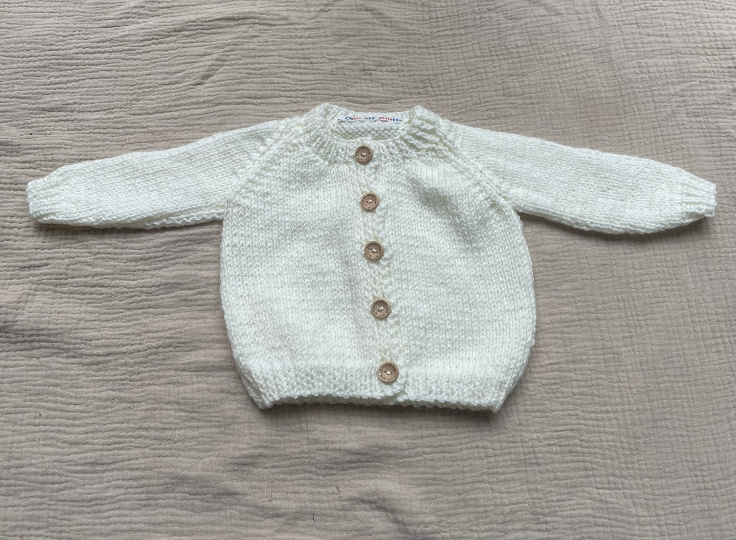 0-3m warm cream cardigan