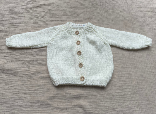 0-3m warm cream cardigan