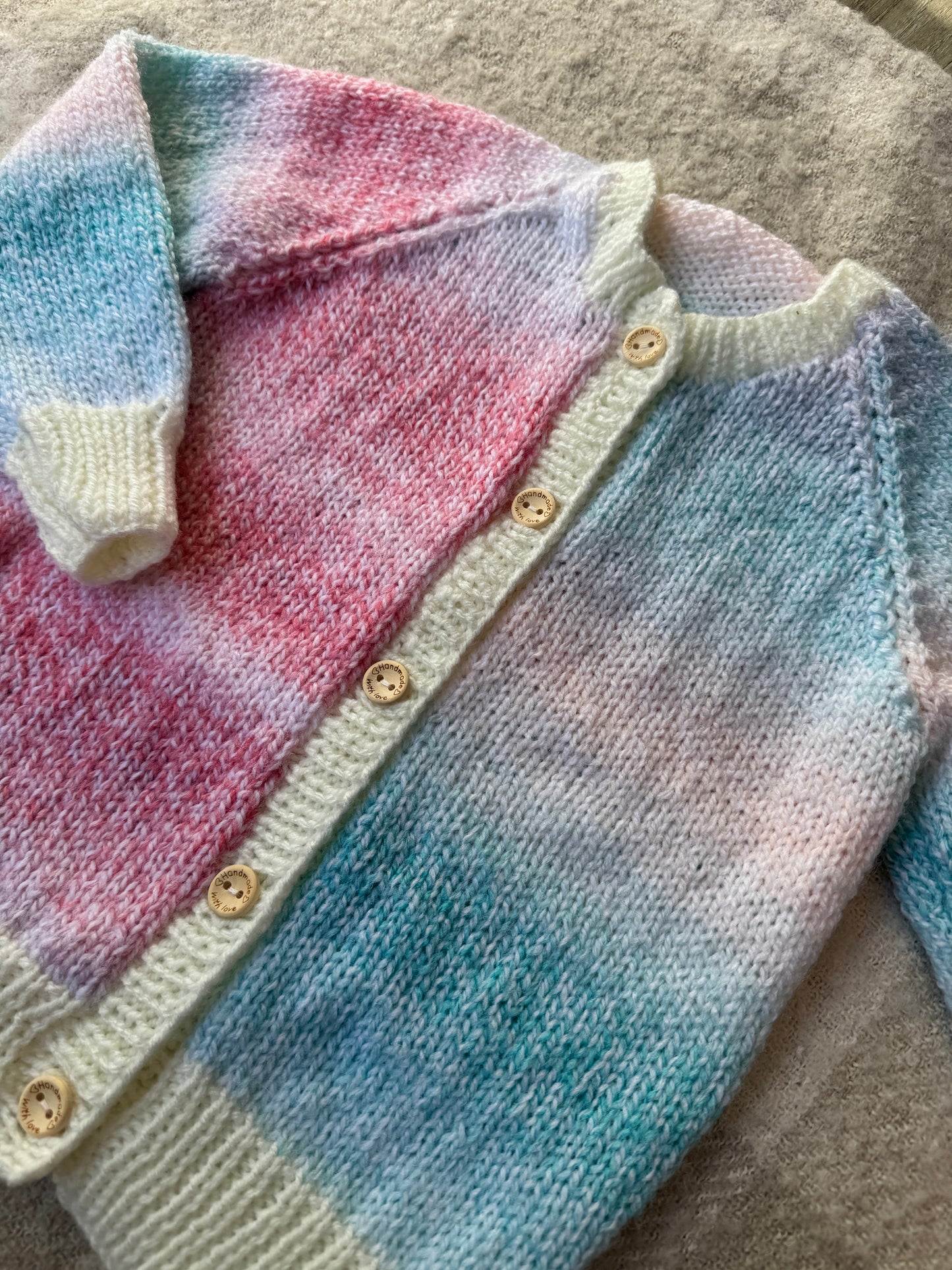 2-3 years blue/pink rainbow cardigan
