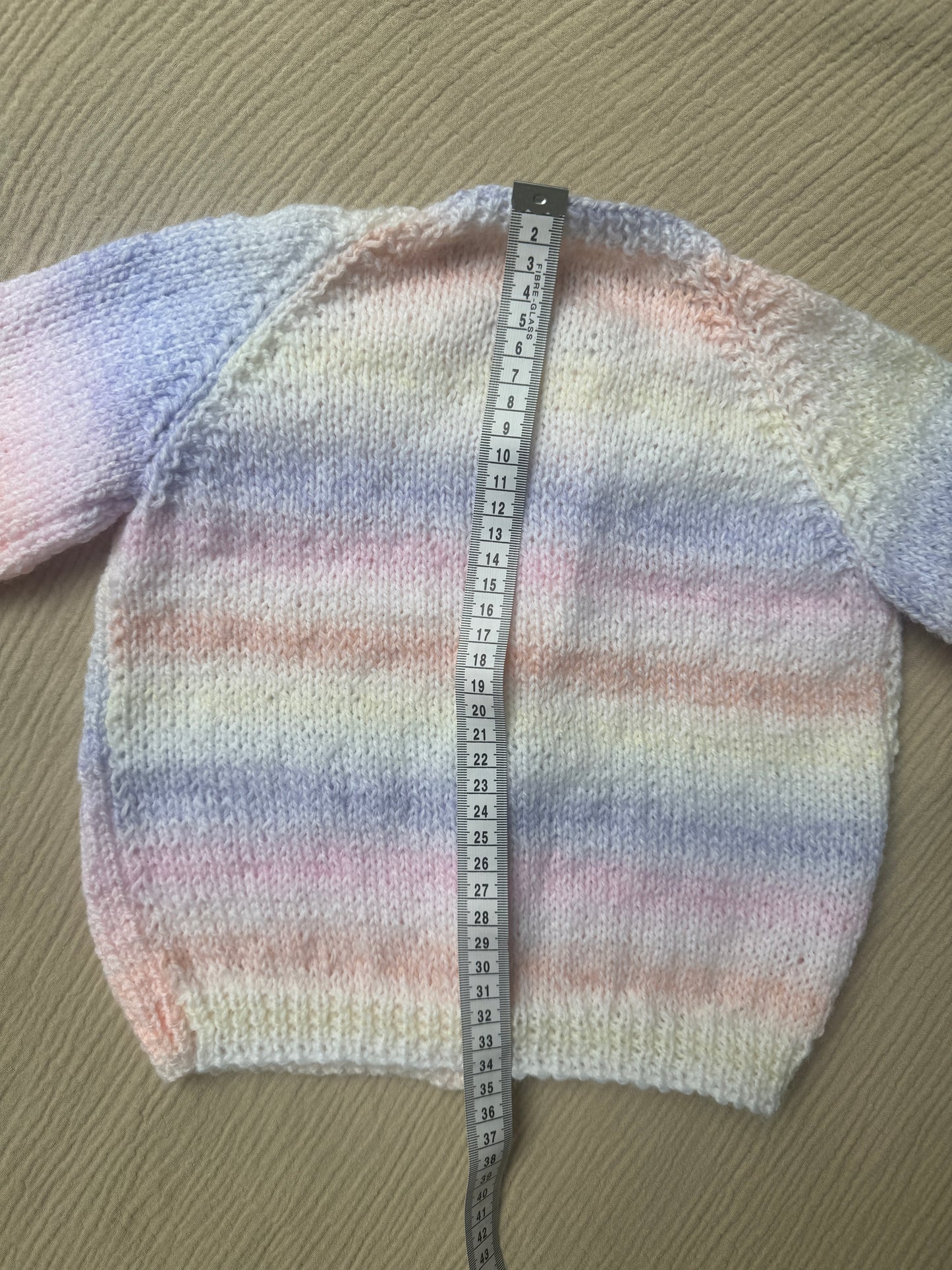 1-2 years pastel rainbow cardigan
