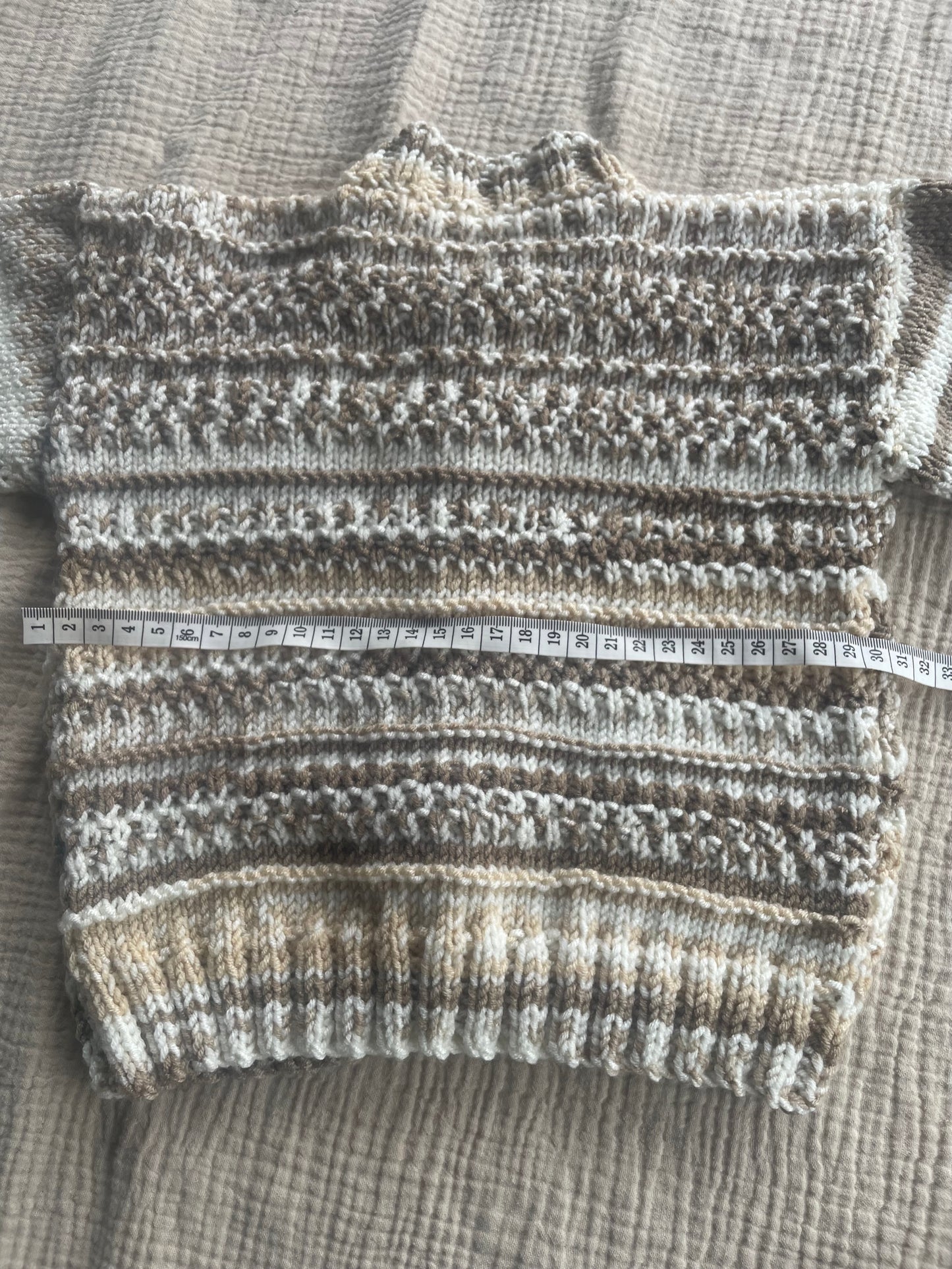 1-2years striped brown and cream cardigan