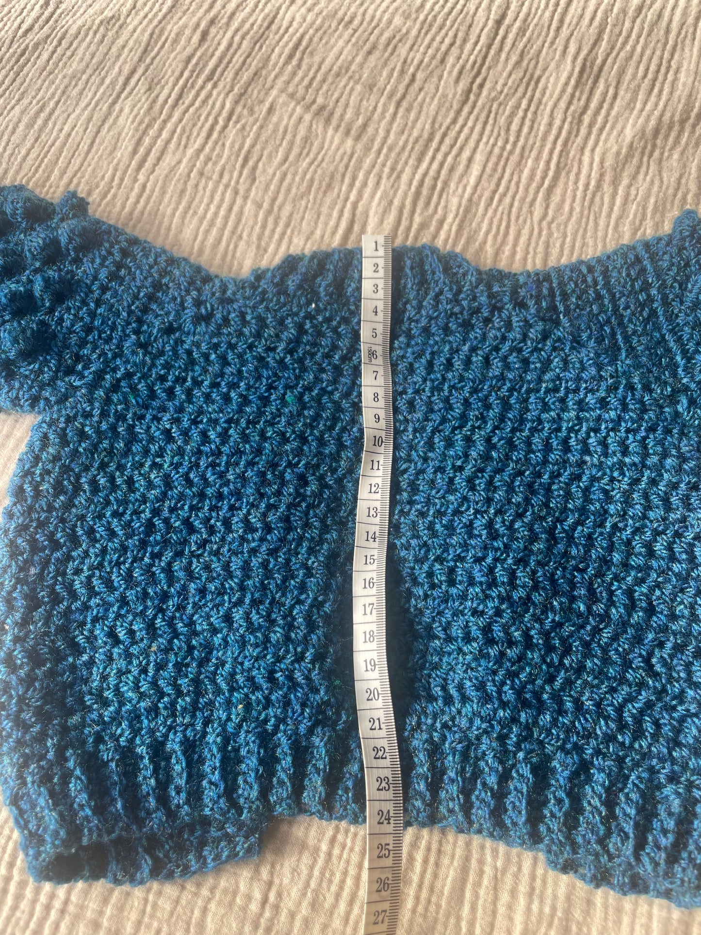 6-9m blue/green cardigan