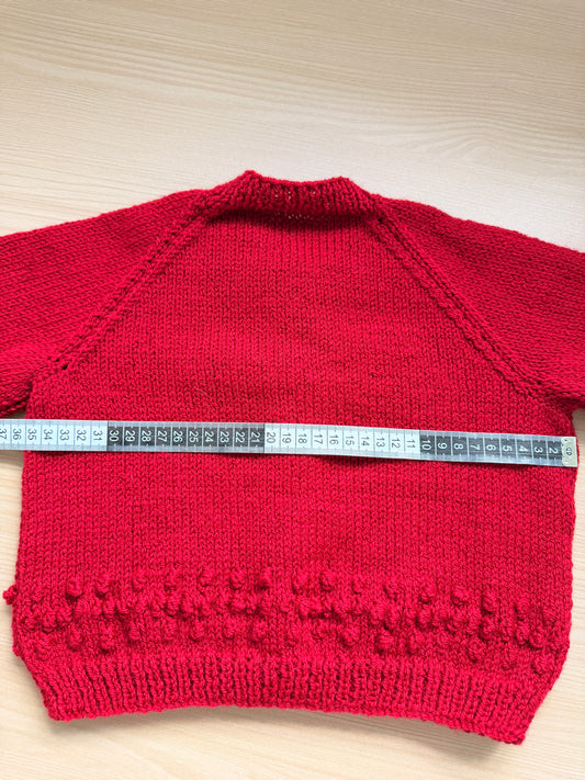 2-3 years berry red cardigan
