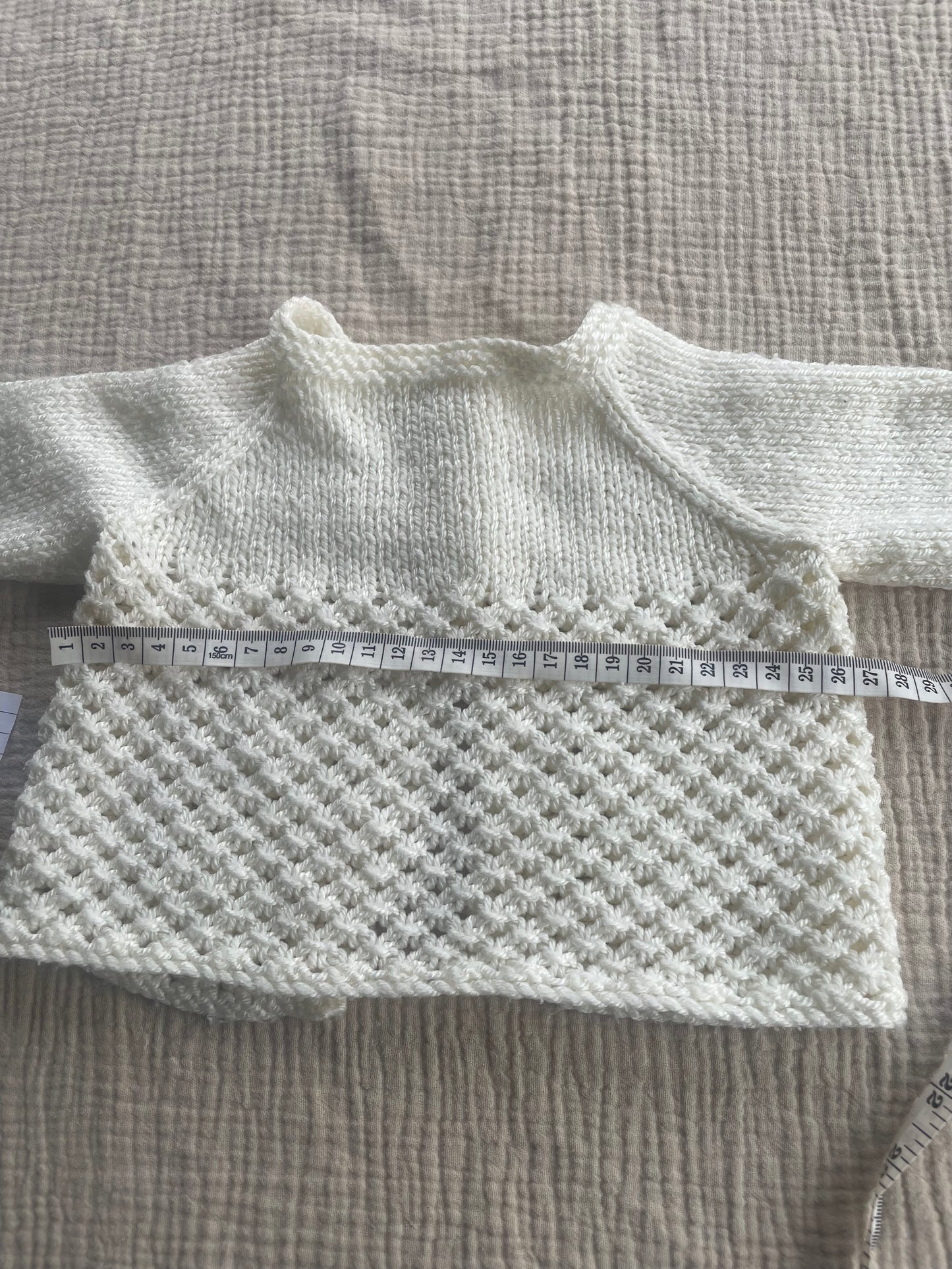 3-6m cream cardigan