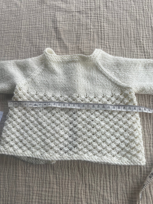 3-6m cream cardigan