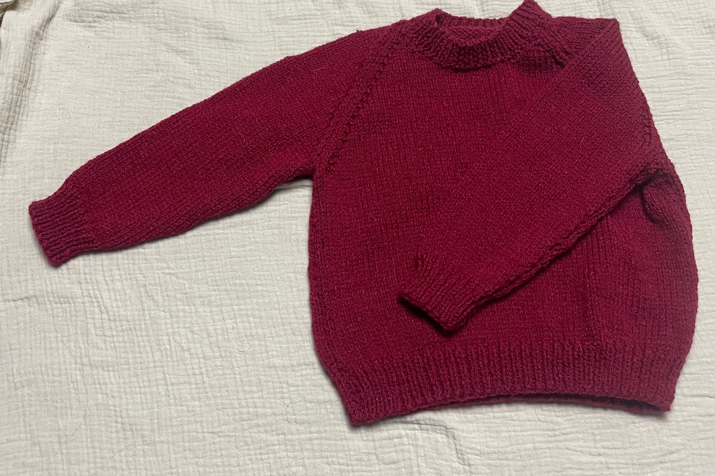 1-2 years claret red jumper