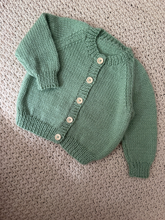 3-6m sage green cardigan