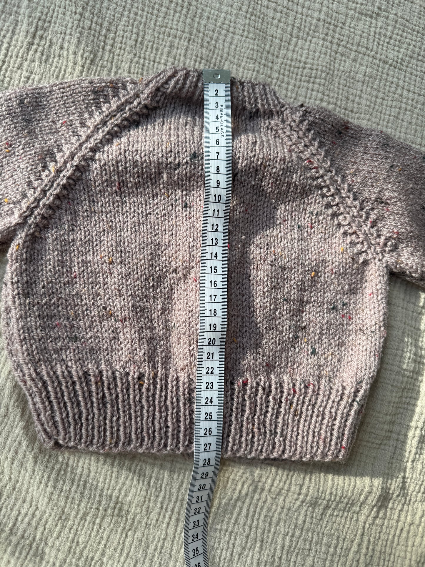 3-6m taupe fleck cardigan