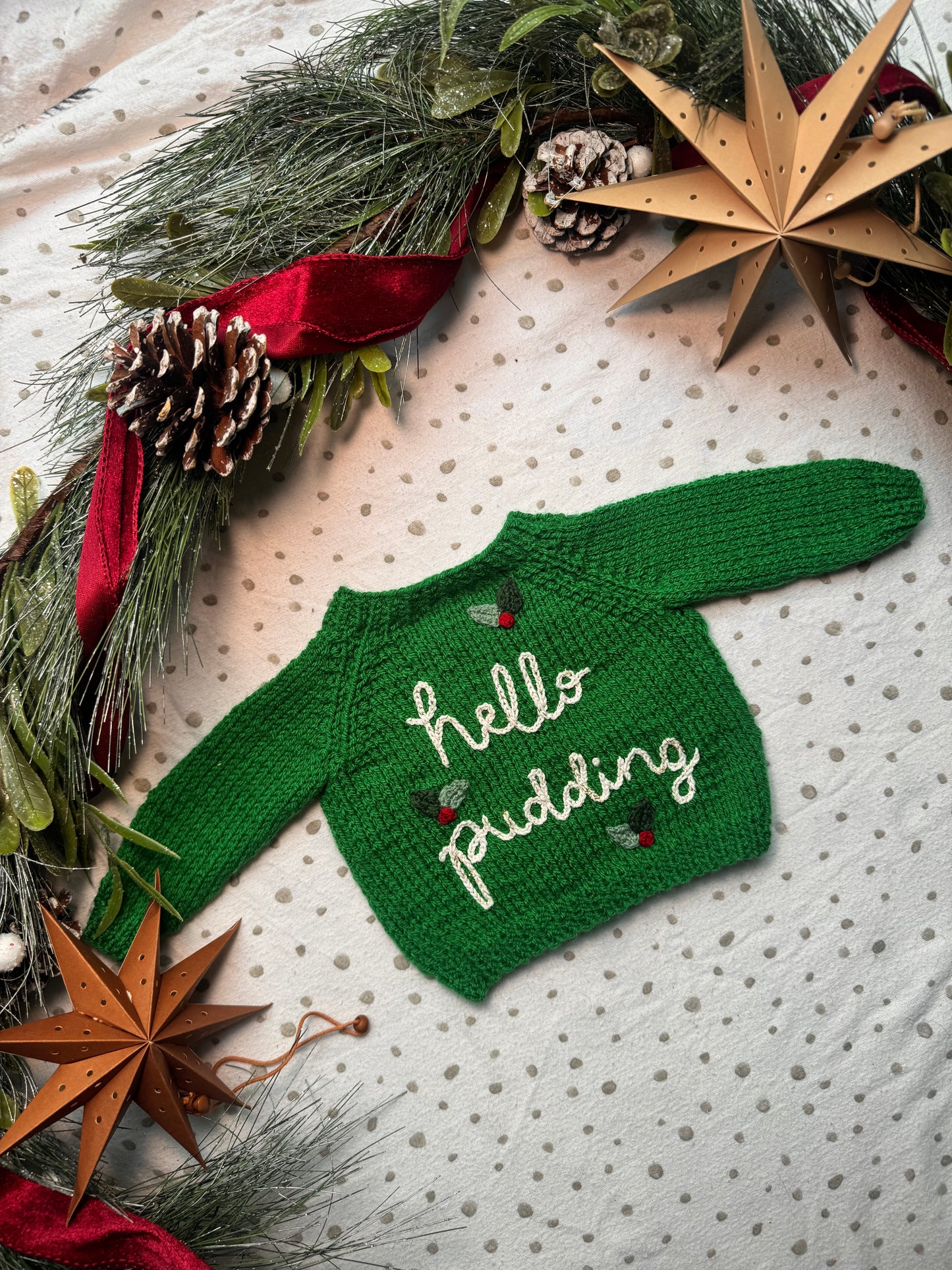 ‘hello pudding’ 0-1m cardigan