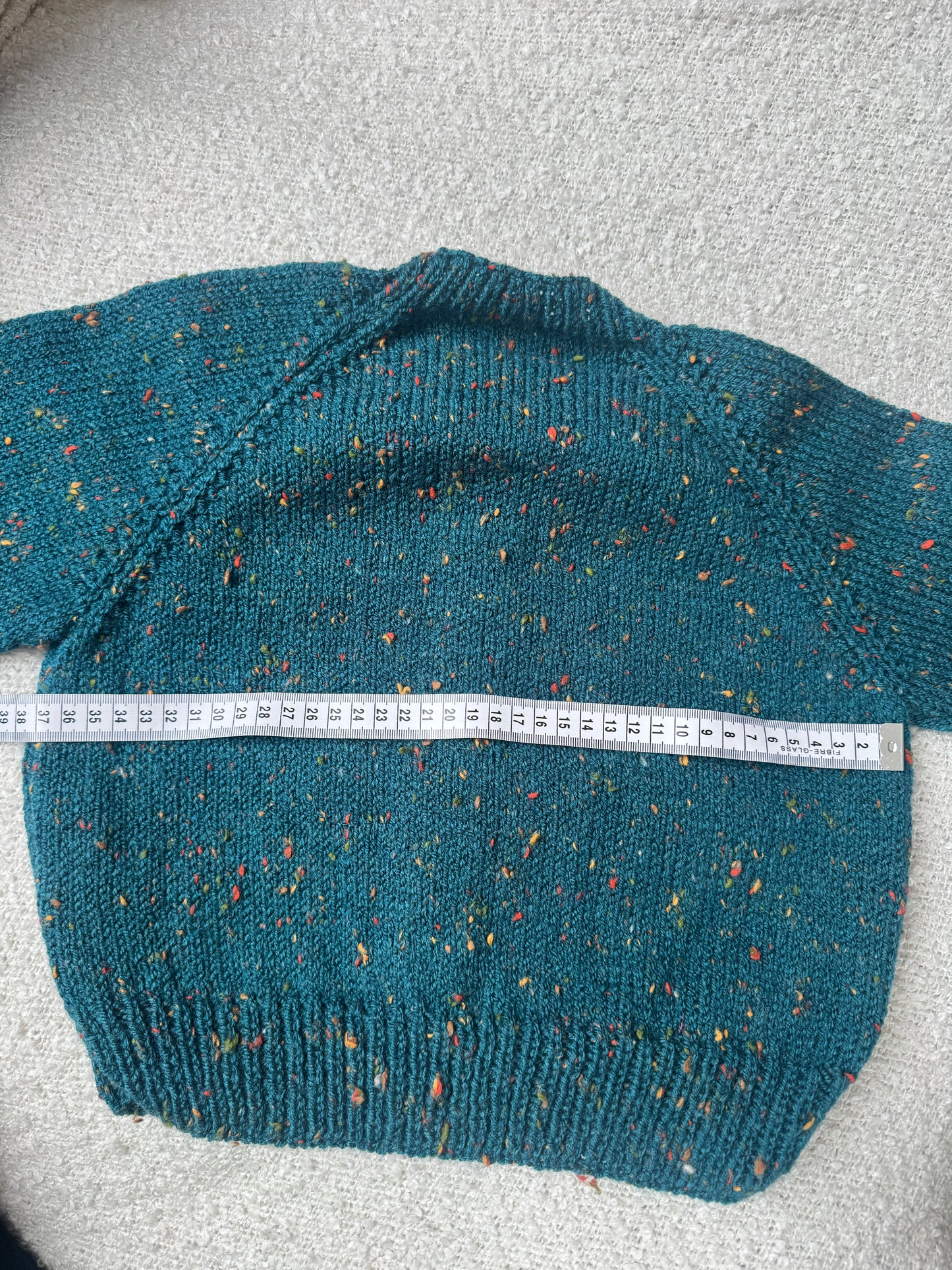 3-4 years teal fleck cardigan