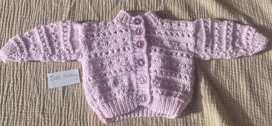 small 0-3m lilac iridescent cardigan