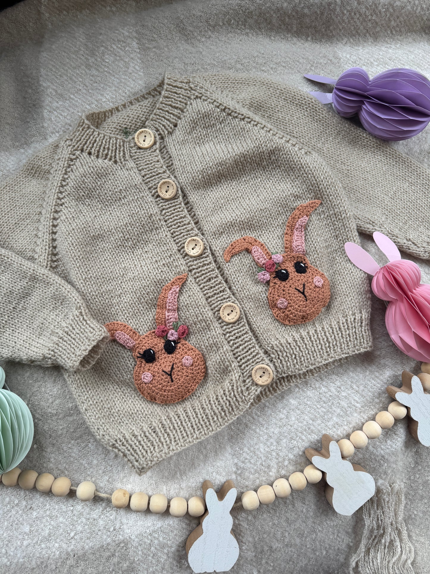 Bunny Applique Crochet Pattern + free flower patterns for Easter only!