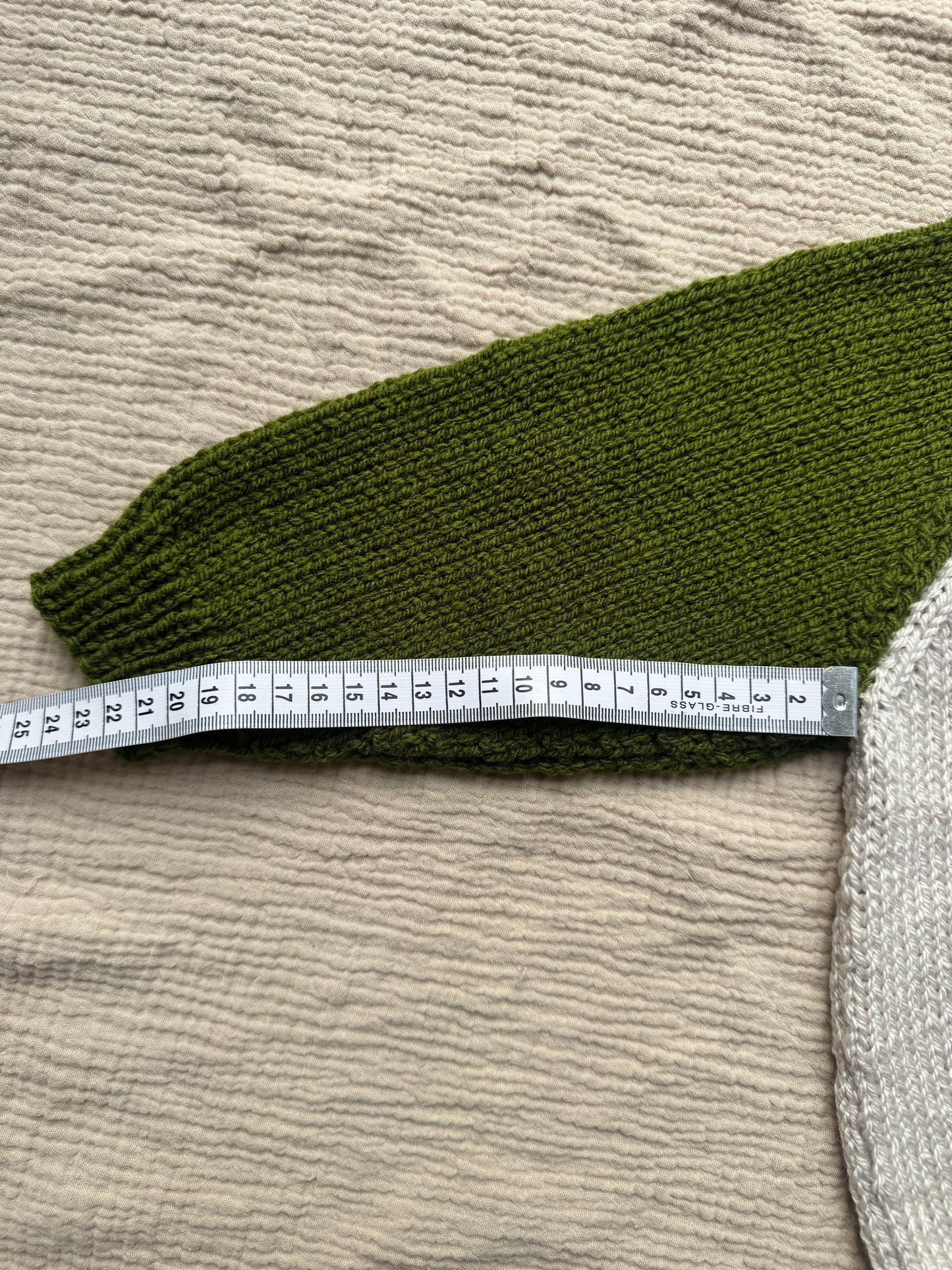 1-2years parchment with olive cardigan