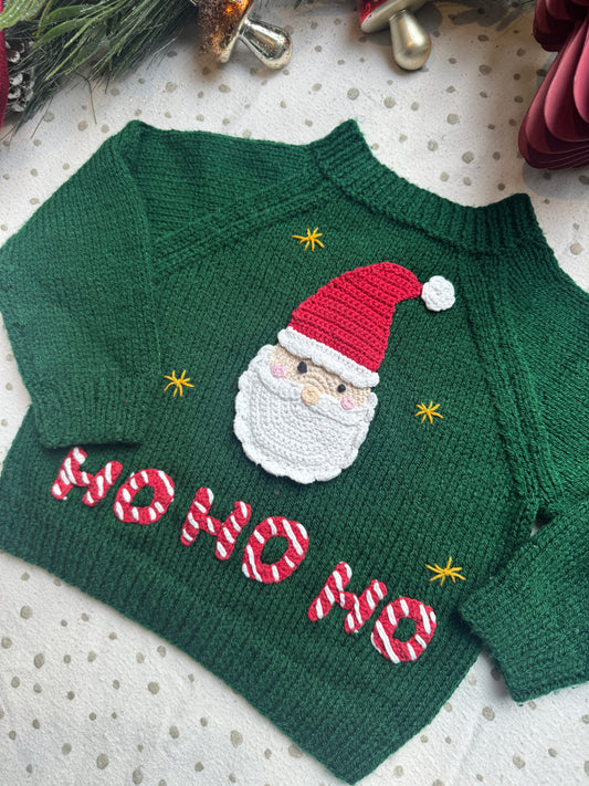 Preloved HO HO HO 1-2 years bottle green cardigan