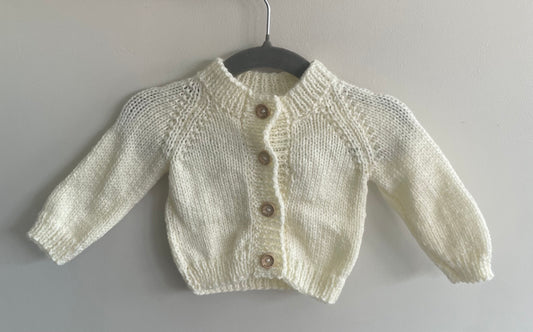0-3months cream cardigan