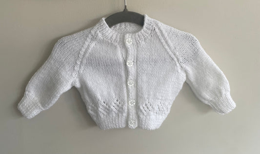 3-6months white cardigan