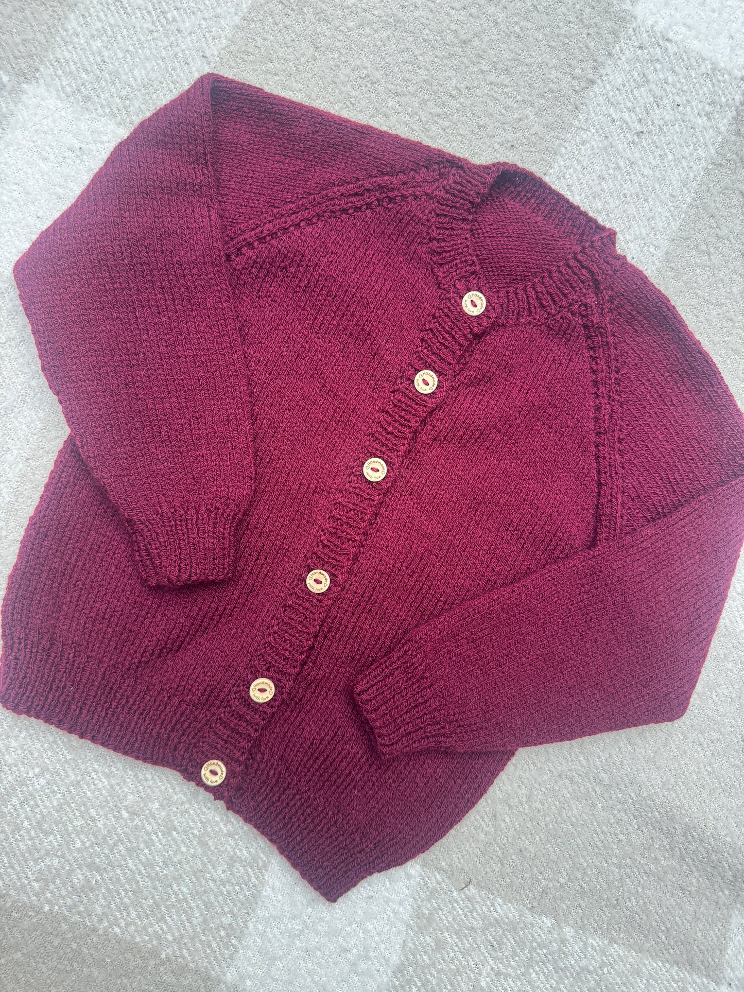 3-5 years burgundy cardigan