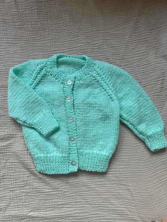 3-6m mint cardigan