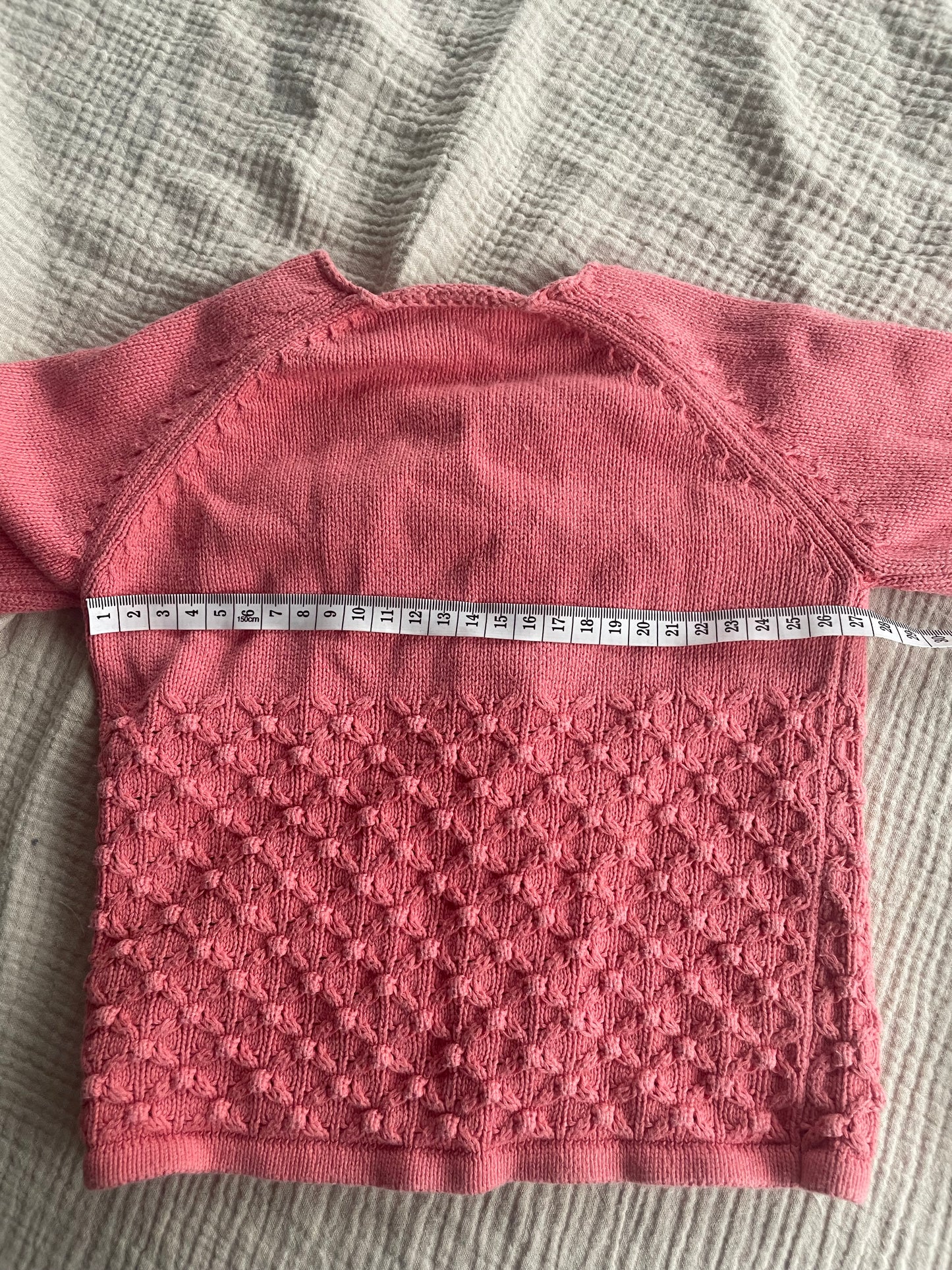 12-18 months coral cardigan