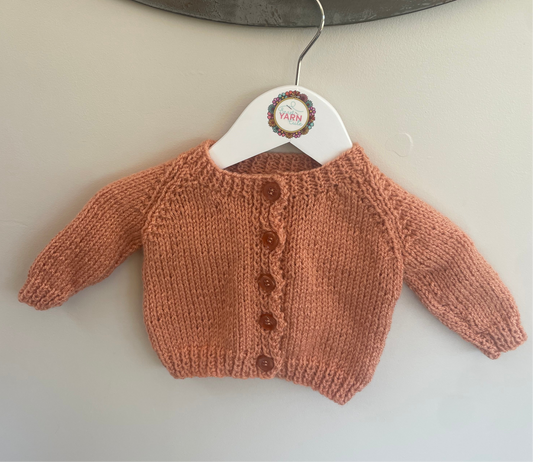 0-3 months antique peach Cardigan