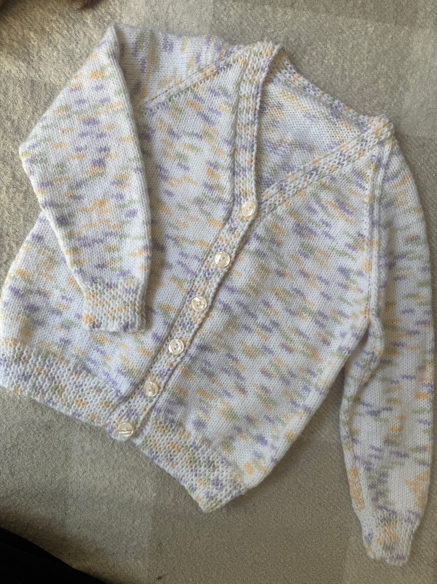 3-5 years purple/yellow fleck cardigan