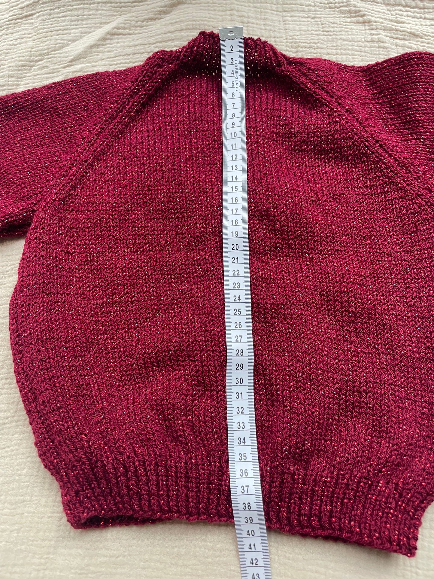 2-3 years red sparkle cardigan